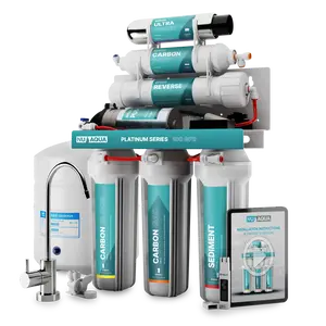 NU Aqua Platinum Series 6 Stage UV Ultraviolet 100GPD RO System with Booster Pump - Special Offer