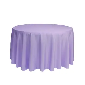 108 inch Polyester Round Tablecloth Lavender 108 inch Polyester Round Tablecloth Lavender