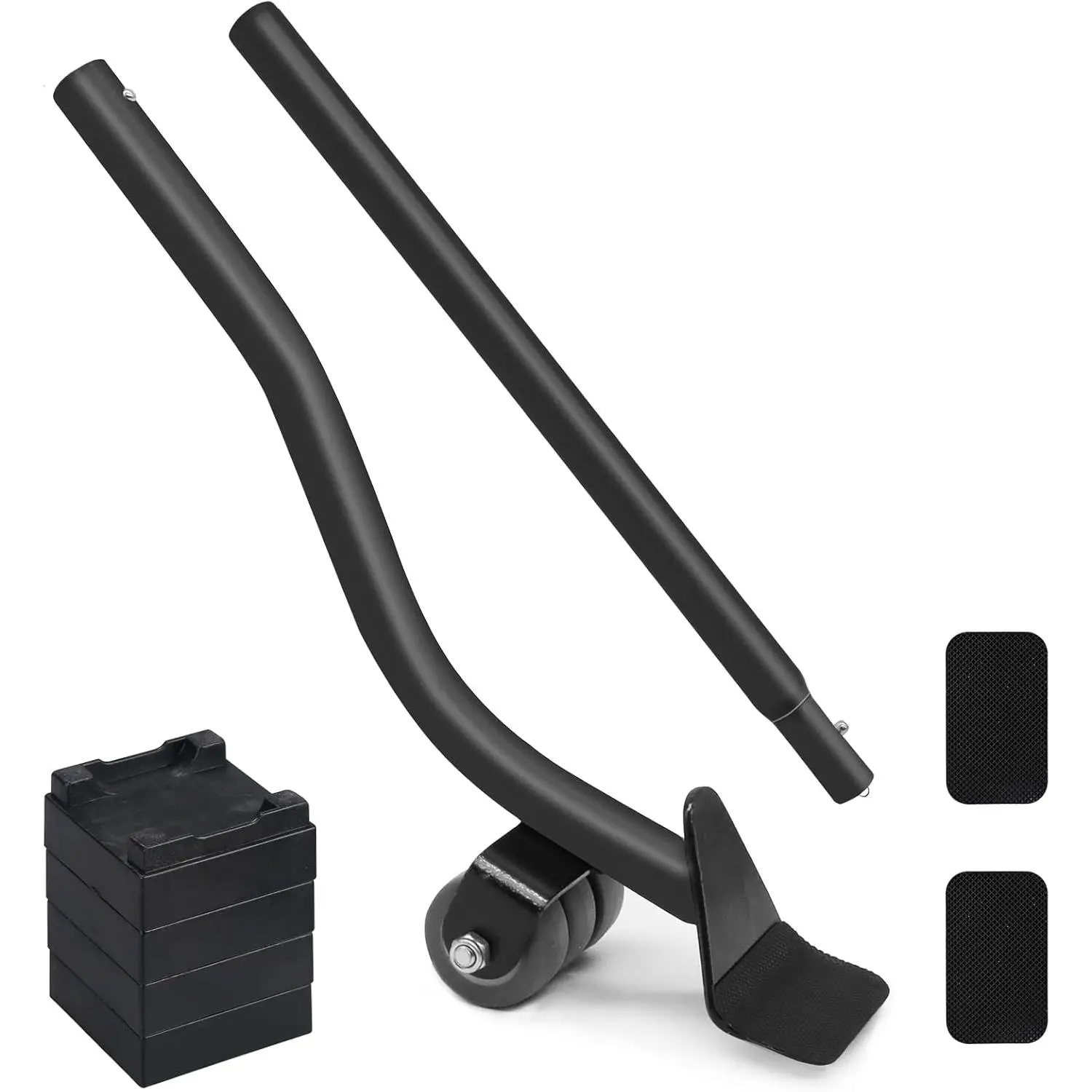 Furniture Lifter Tool, 21" Appliance Mover Tool Set for Heavy Furniture Protective Pads Sliders Wheels Up to 1000 LB Move Sofa Furniture Easier (1 Lifter Tool+4 Heightening Block+2 Protective Pads)