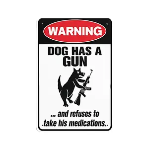 Funny cat dog Sign| 8x12 Inch Humorous Warning Decor for Home & Yard| Vintage Metal Wall Art with Pre-Drilled Holes| Indoor/Outdoor Ready, Easy to Hang，funny metal tin sign，warning sign