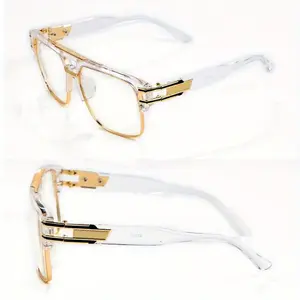 Fashion Men'S Glasses: Black Metal Frame Vintage Hip Hop Style with Clear Lenses for Modern Comfort Ideal for Casual Outings Music Festivals Or Everyday Wear