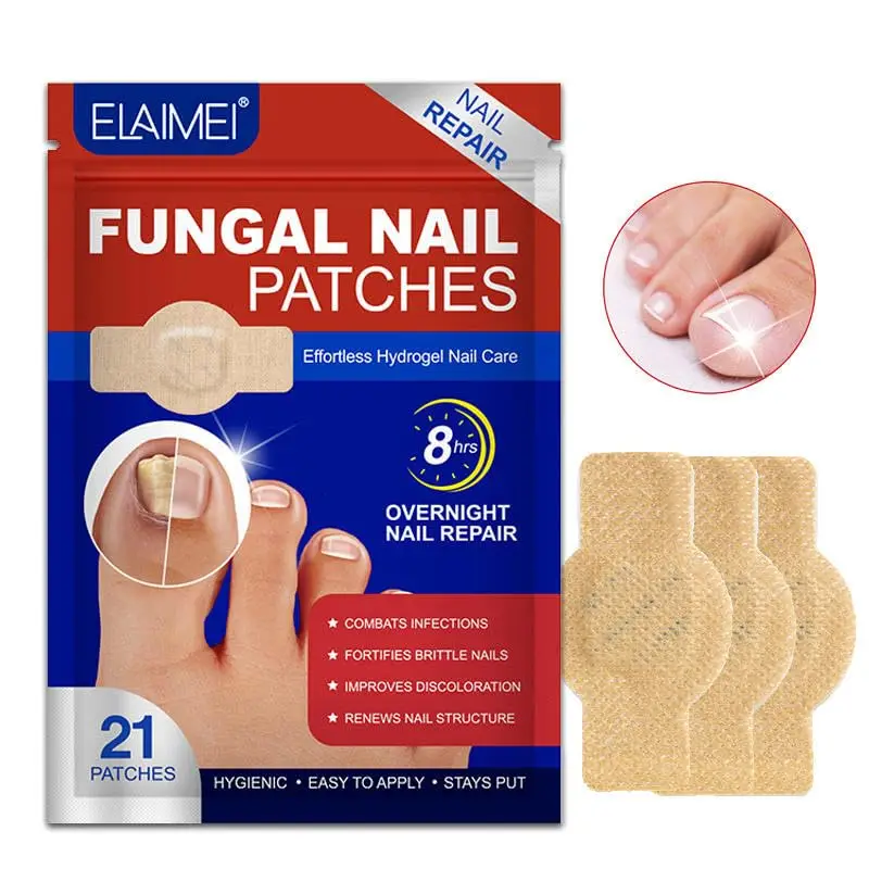 21pcs/box Fungal Nail Patches, Nail Health Care Patches, Nail Fungus Care Patches, Suitable for Solving Fungal Nails and Other Nail Problems, Nail Sup