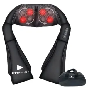 Myrianese 4D Shiatsu Neck Shoulder & Back Massager with Heat Deep Kneading Massage for Body Relaxation at Home Car Office Best Holiday Gift