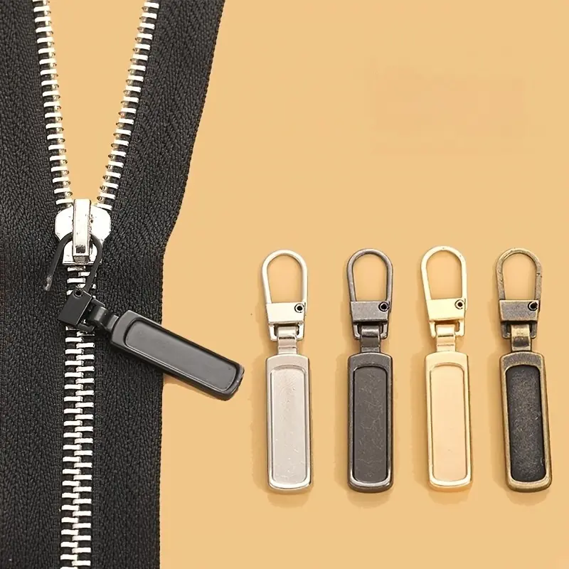 Detachable 10pcs Metal Zipper Pullers - for Zipper Sliders Head Zippers Repair, Sewing Notions
