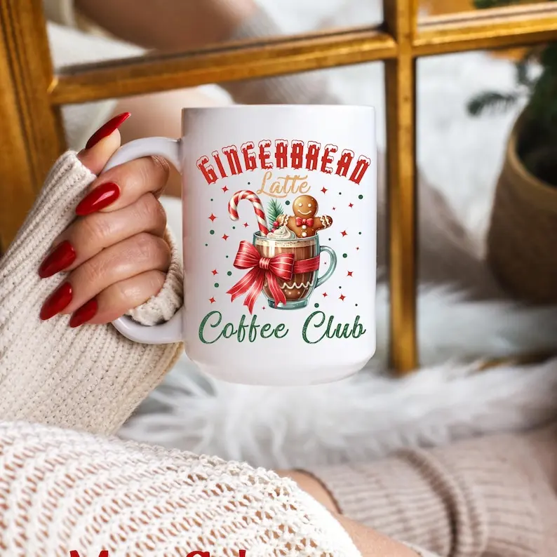 Christmas Coffee Mug, Custom Holiday Cup, Festive Drinkware Ceramic Gift, Xmas Coffee Gift, Seasonal Hot Cocoa Mug