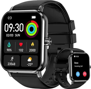 Fashion Touch Screen Smart Watch，Multi-Functional Smart Watch,Wearable smart electronic device,Answer/Make Calls，Message notifications,rechargeable via USB charger, Multiple professional sports modes,Gifts for Boyfriend/Family Members ﻿