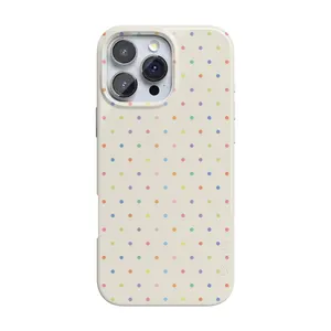 Casely iPhone 16 Pro Case | On the Dot | Rainbow Polka Dot | Compatible with MagSafe | Classic Ultra Thin Design