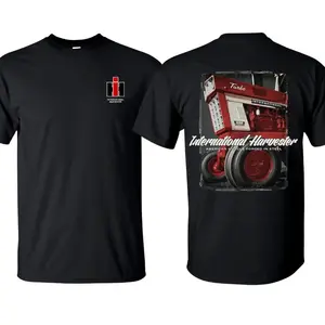 International Harvester Turbo Tractor T Shirt for Men Retro Agriculture Farm Wear 100% Cotton Short Sleeve Unisex American Farmer Gift USA Made Vintage Graphic Top