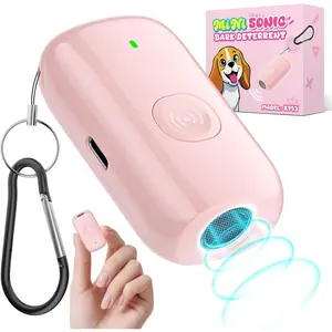 Ultrasonic Dog Bark Deterrent Device Effectively Stops Unwanted Barking with 50ft Long Range Pain Free Training & Behavior Aid for Indoor Outdoor Use Rechargeable Portable Dog Barking Stopper