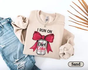 I Run On Diet Coke Sweatshirt, Coke Lover Gift, Diet Coke Lover Top