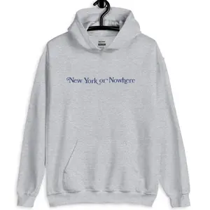 New York or Nowhere Hoodie (Gray & White)