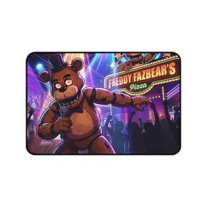 Freddy Fazbear Anime Key Visual Poster - Five Nights at Freddy's Fan Art - Anime Style Gaming Wall Decor - Vibrant 2D Digital Illustration