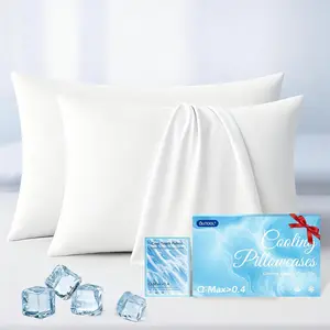 Cooling Pillowcases King Size Set of 2 for Hot Sleepers&Night Sweats Beauty Sleep Reduces Wrinkles&Frizz Softer Than Silk Pillow Cover Oeko-TEX Certified White Breathable