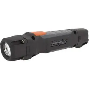 Energizer White LED Bulb, 250 Lumens, Industrial/Tactical Flashlight Black, Gray Plastic Body, 2 AA Batteries Included TUF2AAPE