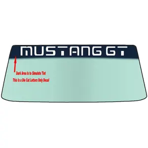 Fits A MUSTANG GT Vehicle Custom Windshield Banner Graphic Die Cut Decal - Vinyl Application Tool Included
