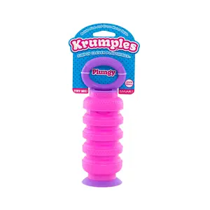 Krumples Plungy PINK - Sensory Teether Teething Relief Set for Ages 1-99 Made from Food Grade Silicone Dishwasher Safe Fidget Toy