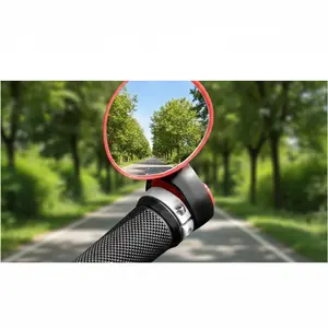 4K Hd adjustable Bike Mirror, 360° Universal Handlebar Mirror for Mountain & Road Bicycles, Anti-shake with Silicone Grip, Easy Install Safety Gear for Commuting Adults and Kids, Fits Most Bikes