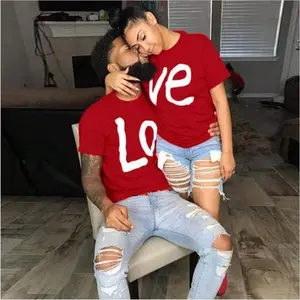 1pc. (Please Order Separately for Men And Women) Couple T-shirt, Ideal Choice for Valentine's Day Gift, Exquisite Letter Printing, 100% Pure Cotton, Light, Comfortable And Extremely Refreshing, Allowing Love And Comfort to Coexist.
