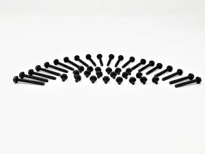 212 MAIN 6-32 UNC Radiator Screw Set with Hex Washers, Black, 2 Lengths (5 mm x 20 in. & 30 mm x 20 in.), Mixed Sizes, Pack of 40, Two Lengths