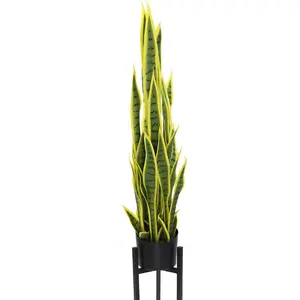 35'' Artificial Snake Plant, Faux Snake Plant for Home Decor Indoor, 28 Leaves Decorative