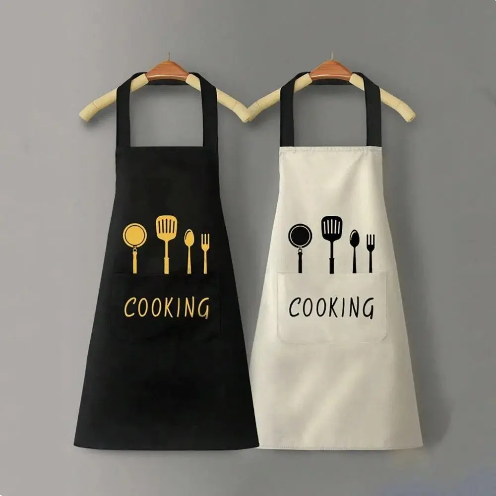 Adjustable Apron with Pocket, 1 Count Cooking Oil-proof Apron, Home Care Apron for Kitchen Garden Hotel Coffee Shop, Kitchen Cooking Aprons, Pocketed Aprons, Apron with Pockets, Oil Resistant Apron