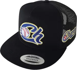 Baseball Embroidered Trucker Hat, Retro Snapback Cap, Vintage Sports Mesh Hat, Athletic Fan Gift for Men