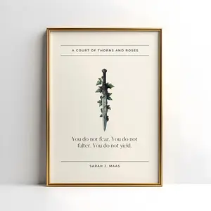 Acotar Do Not Yield Quote Art Poster | Night Court | ACOTAR Poster | Velaris Poster | Acotar Quote| Bookish Print POSTER