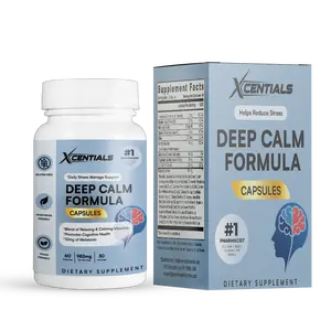 Xcentials Deep Calm Formula Capsules 982mg Natural Sleep Aid for Restful Nights & Stress Relief Vegetarian Gluten-Free 60-Day Supply - Fitness