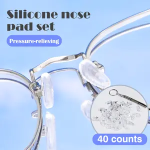 20 Counts Eyeglass Nose Pads, Made of Soft Silicone for Comfortable Wear，Anti-Slip Design Keeps Glasses in Place