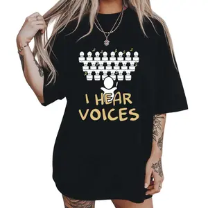 Classic Funny Choir Teacher Shirt – I Hear Voices Chorister Printed Tee