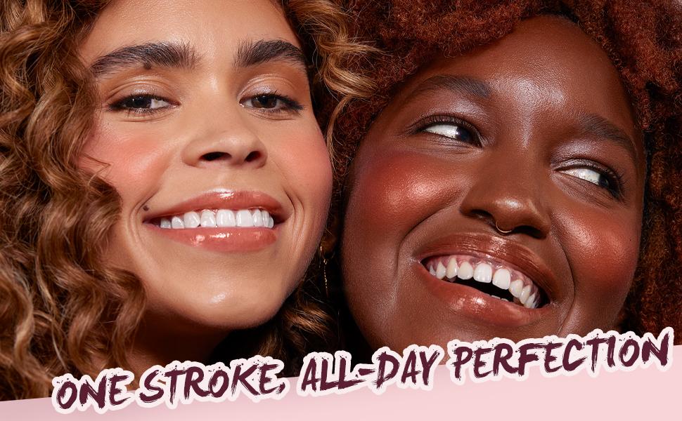 Multi-Use Waterproof Makeup Cream Blush Stick with Brush, 3-in-1 Buildable Blush Stick for Cheeks, Eyes, and Lips, All day wear, Easy Application