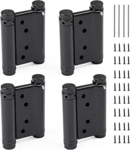 " Double Action Spring Hinges, Self Closing Door Hinges for Saloon Cafe Pub Swinging Doors,  Stainless Steel, Including Pins and Screws, Pack