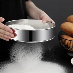 Stainless Steel Flour Sifter, 1 Count Stainless Steel Flour Sifter with Handle, Baking Tool for Home Kitchen, Kitchen Accessories, Bakeware, Baking Utensils Supplies