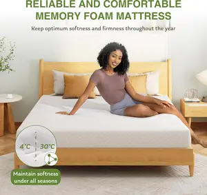 14 Inch King Mattress, Memory Foam Mattress in a Box with Cooling Green Tea Gel, Relieve Pressure with Medium Support, CertiPUR-US Certified, 80''L x 76''W