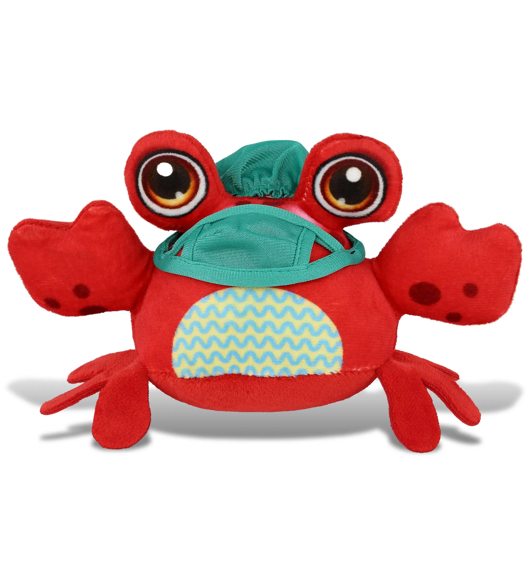 DOLLIBU 8in Super Soft Polyester Crab Stuffed Toy - 8lx4.5wx3h in Doctor Uniform Plush, Cute Doctor Costume for Medical Play, Adult Decoration Toy