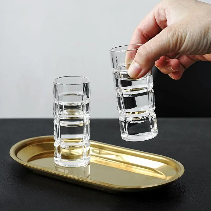 Clear Glass Wine Cup, 3 Pairs Exquisite Mini Wine Glass, Creative Simple Wine Cup, Drinking Cup for Home Kitchen Party, Drinkware