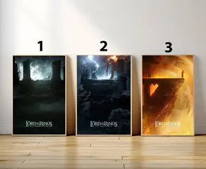 The Lord Of The Rings Trilogy Minimal Art Movie Poster no framed