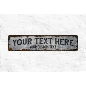 Personalized Sign, Custom Metal Sign, Bar Signs, Workshop Sign, Personalised Gifts, Vintage Wall Decor