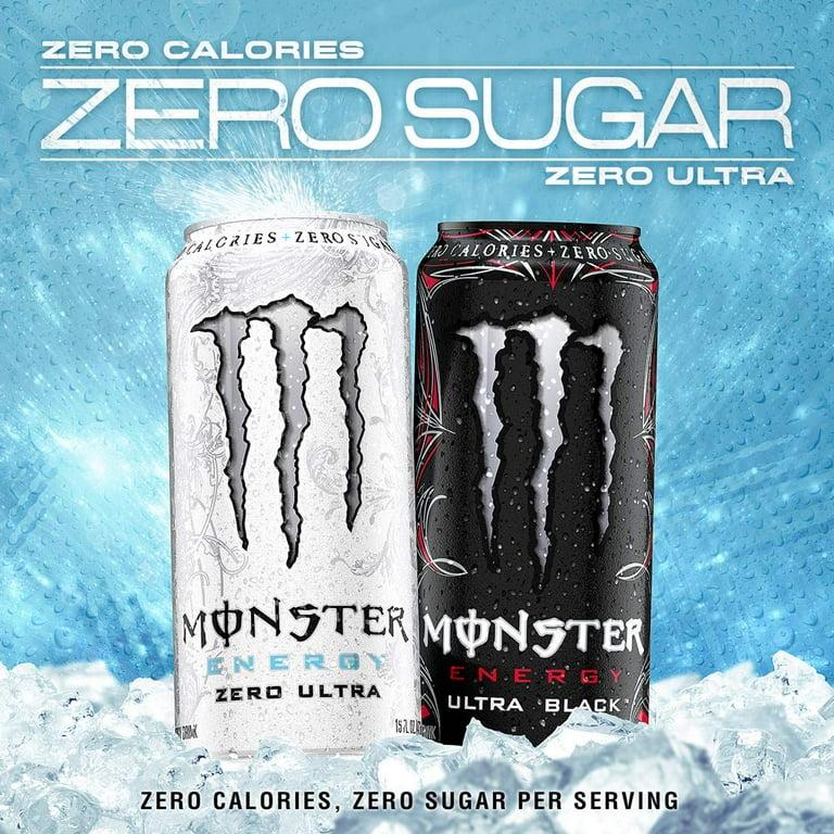 Monster Energy Ultra Black, Sugar Free Energy Drink, 16 Ounce (Pack of 15)