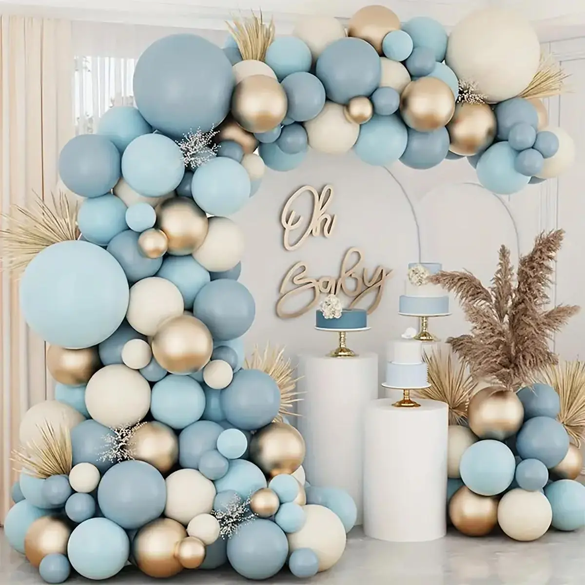 Balloon Garland Arch Kit, 110counts/set Mixed Color Latex Balloon, Baby Shower Baby Boy Baby Girl Birthday Party Decor, Balloon Party Supplies, Balloon Decorations Kit, Party Balloons Decorations