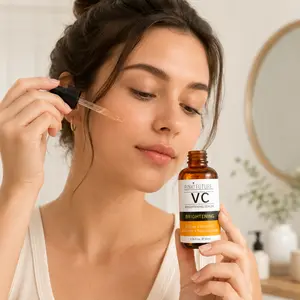 Vitamin C Brightening Facial Serum - Sweet Orange Extract Essence for Hydrating, Smoother, and Radiant-Looking Skin