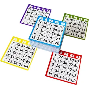 Bingo Paper Game Cards - 1 Card - 100 Books of 5 Sheets