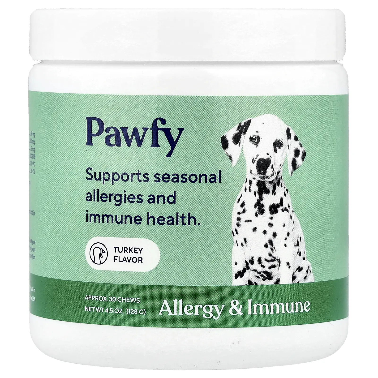 Pawfy Allergy & Immune, For Dogs, 6 Months+, Turkey, 30 Chews, 4.5 oz (128 g)