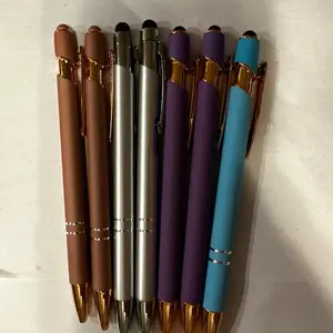 Retractable Ballpoint Pen with Stylus End