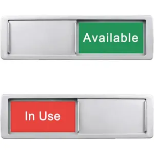 Privacy Sign, in Use/Available for Home Office Restroom Conference Hotels , Privacy Slide Door Sign, (7'' x 2'')