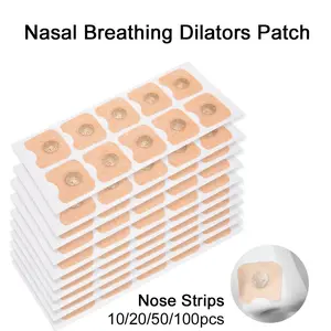 10/20/50/100Pcs Nose Breathing Patches Nasal Breathing Dilators Patch Oxygen Intake,breathing Refill Nose Strips Accessary