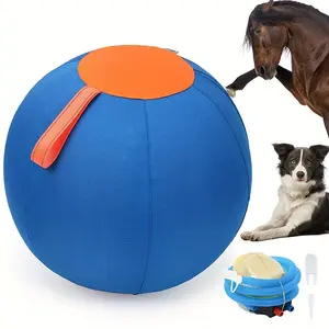 Durable Herding Ball with Handle, Large Interactive Outdoor Exercise Training Toy for Medium-Large Dogs (Ideal for Australian Shepherds, Border Collies)