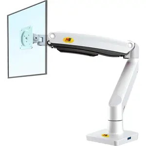 Desk Mount Ultra Wide Full Motion Swivel Long Arm with Gas Spring for 22''-35''Monitors from 6.6 to 26.4lbs Height Adjustable  Stand G70-W