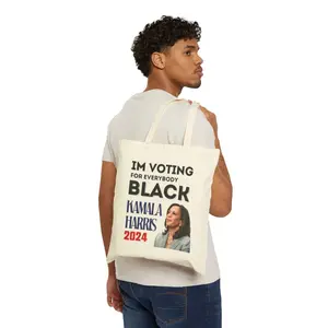 Kamala Harris 2024 Tote Bag "I'm voting for everybody Black" Issa Rae Quote