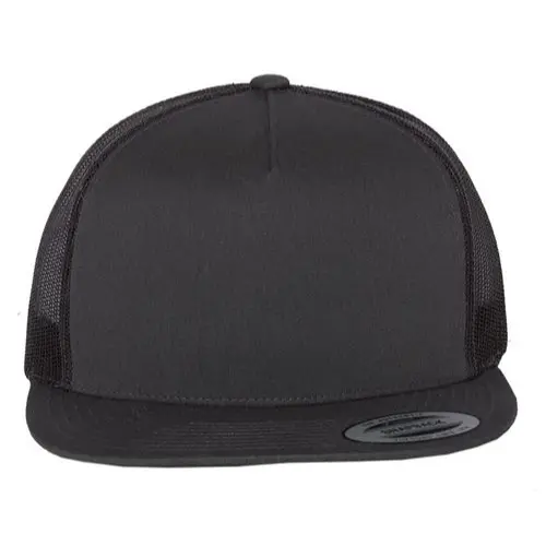 5 Panel Flatbill Black